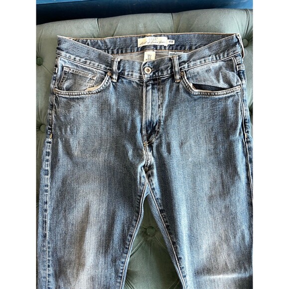 H&M L.O.G.G. Mens Jeans Size 33 Medium Wash Blue Straight Leg Stretch Classic - Picture 2 of 8
